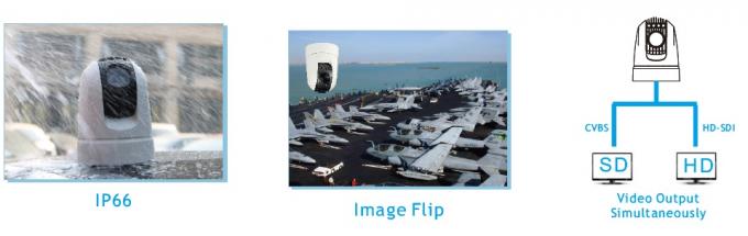 Hd-SDI/maakt de het Voertuigptz Camera 1080p van BR IRL IP66-Verlichting 0,0008 Lux waterdicht